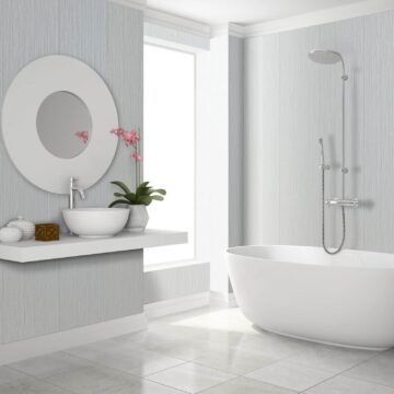 Abstract Silver bathroom