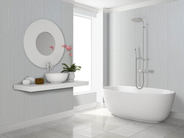 Abstract Silver bathroom