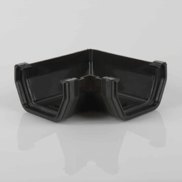 114mm Square Gutter Angle 90 Degrees black