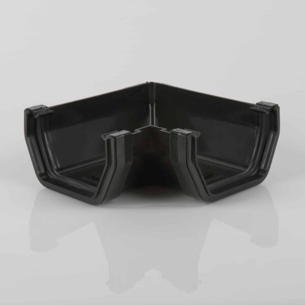 114mm Square Gutter Angle 90 Degrees black