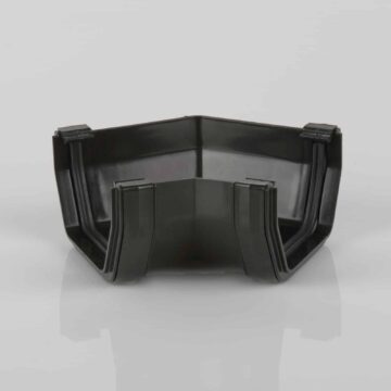 114mm Square Gutter 135 degrees black