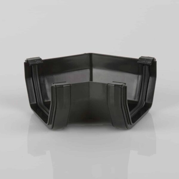 114mm Square Gutter 135 degrees black