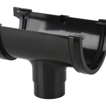 115mm Deepstyle Gutter Running Outlet black