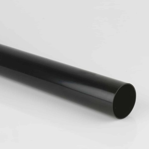 68mm pvc round downpipe black