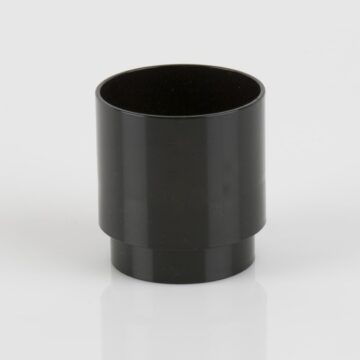 68mm Round Downpipe Connector black