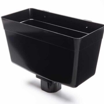 Universal Downpipe Rainwater Head black