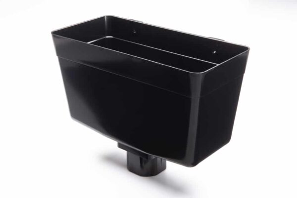Universal Downpipe Rainwater Head black