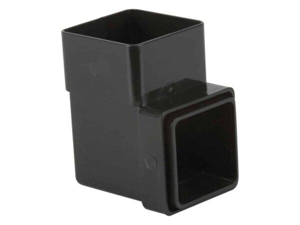 65mm Square Downpipe Bend 92.5 Degrees black