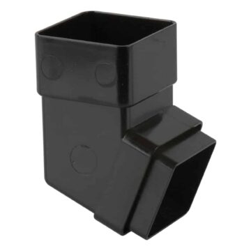 65mm Square Downpipe Bend 112.5 Degrees black