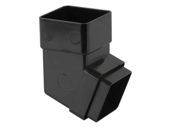 65mm Square Downpipe Bend 112.5 Degrees black