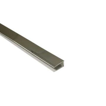 2-Part 8mm End Profile - Chrome Plastic