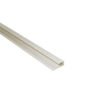 1-Part 8mm End Profile - White Plastic
