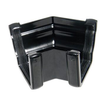 The Floplast Niagara Ogee Gutter External 135 Degree Angle black