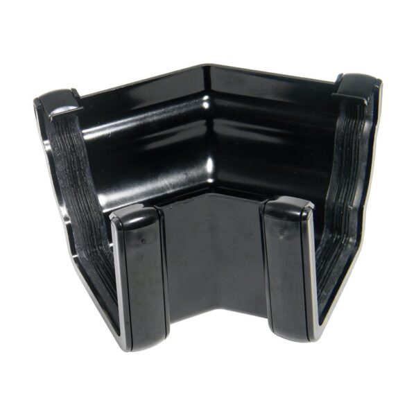The Floplast Niagara Ogee Gutter External 135 Degree Angle black