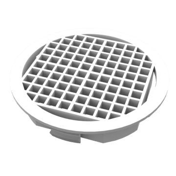 circular soffit vent face white