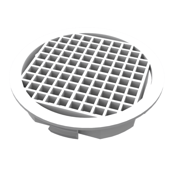 circular soffit vent face white