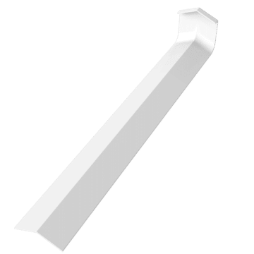 Square edged fascia corner white 135 degree white